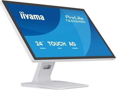 IIYAMA Monitor T2452MSC-W2AG / 24", 1920 x 1080, IPS, 120 Hz, 5 ms, HDMI, DisplayPort, dodirni, bijela